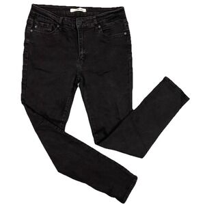 KanCan Mid Rise Skinny Jeans Black Womens‎ Juniors 11 29